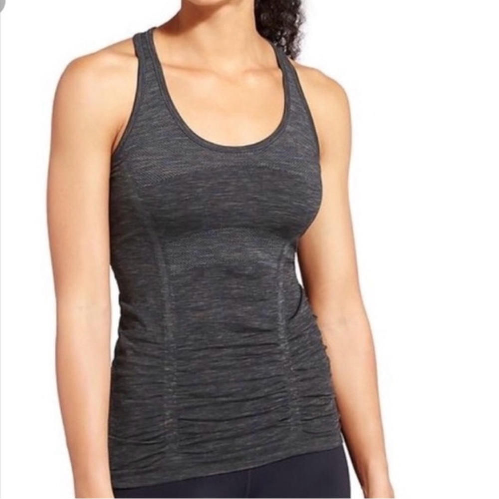 Athleta Fastest Track Tank, Charcoal Space Dye, XL
